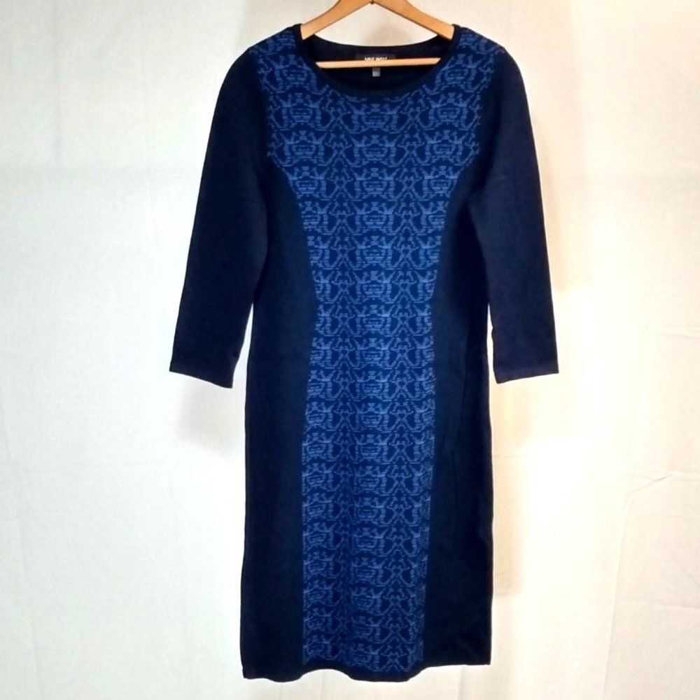 Nine West Navy/Royal Blue Sweater Dress, size M
